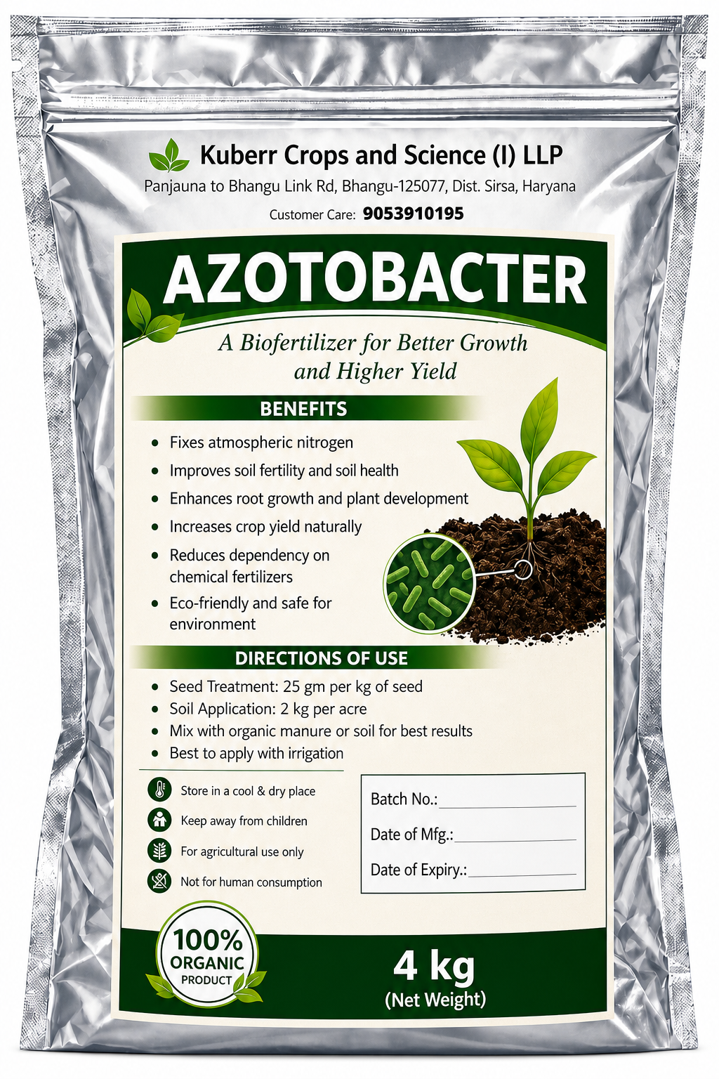 Azotobacter Bio Fertilizer – Nitrogen Fixing Bacteria & Soil Enricher