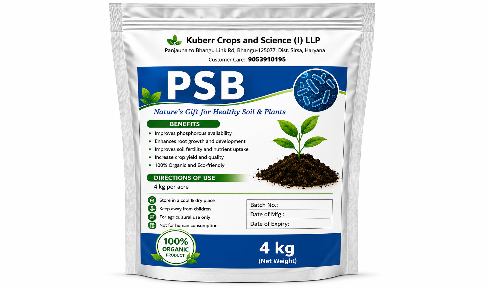 Phosphate Solubilizing Bacteria (PSB) Bio Fertilizer