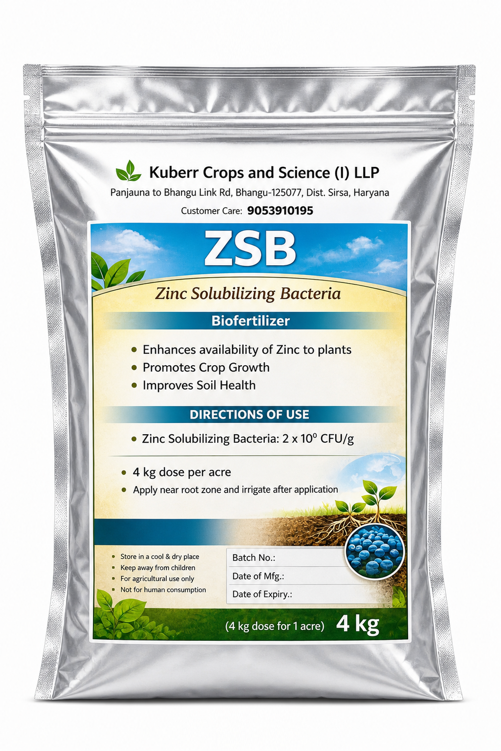 ZSB Bio Fertilizer – Zinc Solubilizing Bacteria